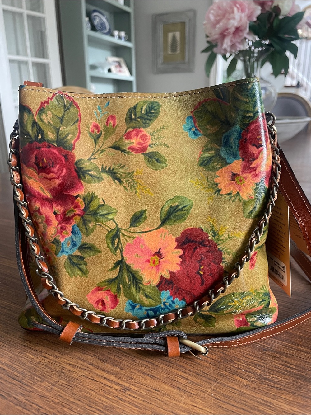 Patricia Nash Vintage Victorian Garden Crossbody/Shoulder Bag Leather - Picture 3 of 15